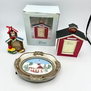 Lot 3 Picture Frames School House Tabletop Memories Wall Hanging Teacher Holiday